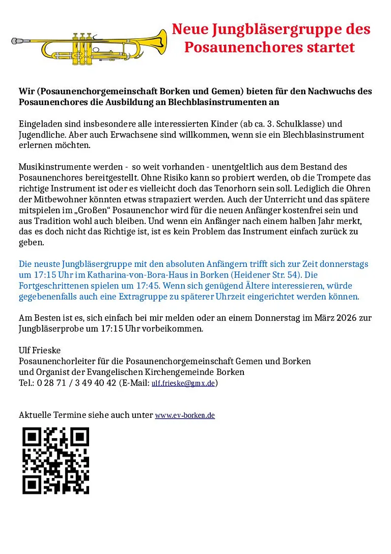 Posaunenchor - Anfänger